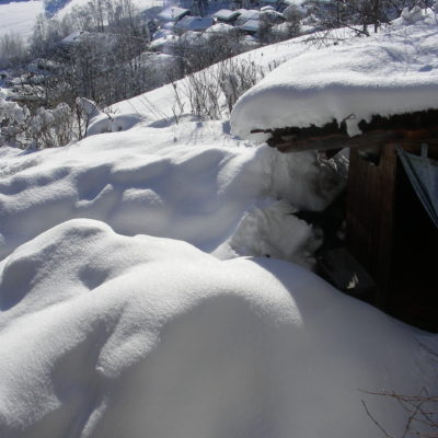 Gartensauna im Winter