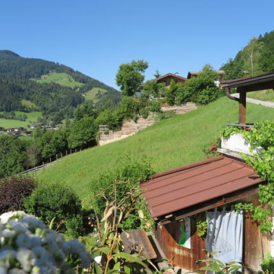 Gartensauna im Sommer